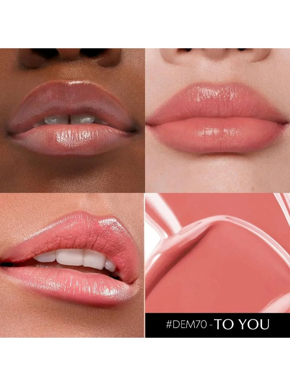 Women's DM70 Peach Nude Glow Reviver Moisture Lip Gloss Creamy Tinted Lip Balm